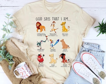 God Says That I Am... Lion King   Shirt, Disney God Says Shirt, Disney Family Shirt, Lion King Movies Shirt, Lion King  Fun Gift