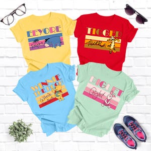 Winnie the Pooh Varsity Shirt, Tigger, Piglet, Eeeyore, Roo, Lumpy, Rabbit, Disneyland Trip Shirt, Disney Family Trip Shirts, Pooh Fan Gift