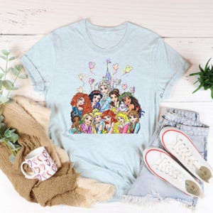 Disney Princess Watercolor Castle Shirt, Disney Girls Trip
