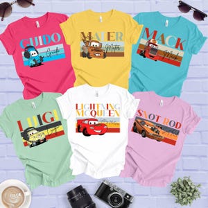 Disney Cars Movie Shirt,  Cars Signature Shirt,Lightning Mcqueen Shirt, Disneyworld Shirt, Disney Trip Shirt, Cars Fun gift, Birthday Gift