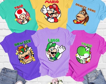 Super Mario Family Vacation Shirt, Matching Friends Tees