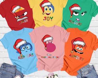 Camiseta con personajes navideños de Inside Out, Camiseta de viaje a Disneyland