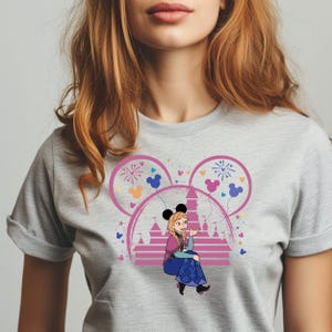 Camiseta de la Princesa Anna de Disney, Camiseta de Vacaciones de Disney, Camiseta de Niña Disney, Camiseta a Juego de Disney, Regalo Divertido de Princesa, Camiseta de Cumpleaños de Princesa imagen 1