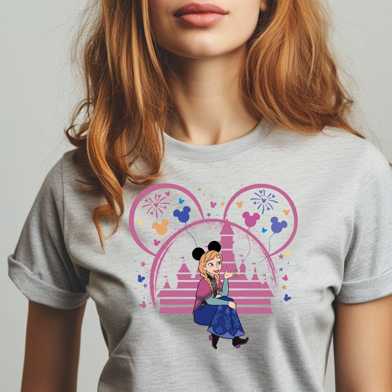 Camiseta de la Princesa Anna de Disney, Camiseta de Vacaciones de Disney, Camiseta de Niña Disney, Camiseta a Juego de Disney, Regalo Divertido de Princesa, Camiseta de Cumpleaños de Princesa imagen 1