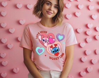 Disney Stitch Valentines Day  Shirt,  Valentine Gift, Lilo And Stitch Shirt, Disneyland Trip Shirt, Stitch Fun Gift