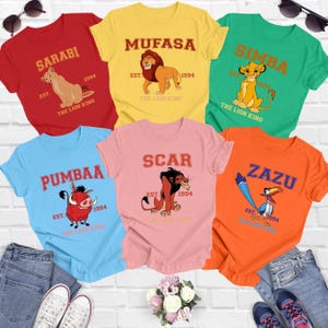 Disney Lion King Shirt, Disney Lion King Gift, Mufasa Shirt, Sarabi shirt, Timon Shirt, Matching Shirts, Disney Trip Tee, Disneyworld shirt