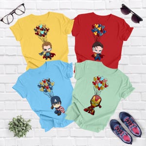 Disney Avengers Shirt, Disney Superhero Shirt, Avengers Chibi Shirt, Avengers Balloons Shirt,Disneyworld Shirt,Marvel and Avenger Fun Shirt