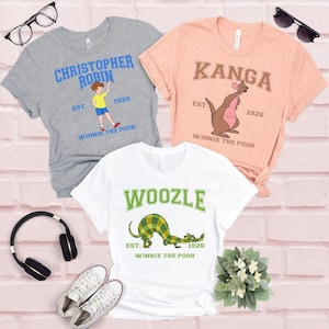 Winnie the Pooh Varsity Shirt, Tigger, Piglet, Eeeyore, Roo, Lumpy, Rabbit, Disneyland Trip Shirt, Disney Family Trip Shirts, Pooh Fan Gift