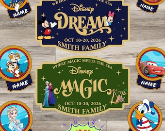 Disney Cruise Door Magnet, Personalized (Custom Cabin Sign)