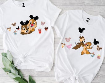 Chip n Dale Shirt, Disney Character Shirt, Chip n Dale Snacks Shirt, Disneyland Trip Shirt, Chip N Dale Fun Gift