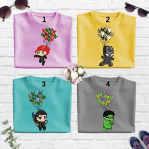 Disney Avengers Shirt, Disney Superhero Shirt, Avengers Chibi Shirt, Avengers Balloons Shirt,Disneyworld Shirt,Marvel and Avenger Fun Shirt