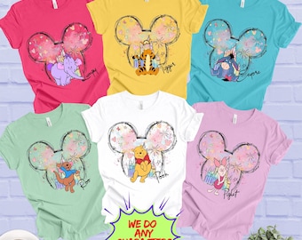 Disney Winnie the Pooh Shirt: Piglet, Tigger & Eeyore - Family Trip Tee