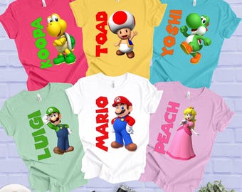 Super Mario Family Vacation Shirt, Mario Kart Tees