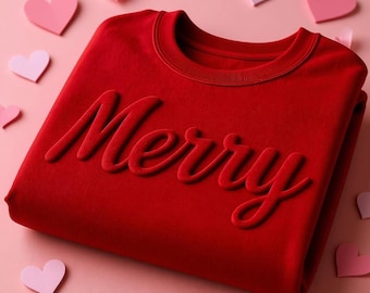 Custom Puff Print Sweatshirt, Personalized Couple Sweatshirt, 3D Lettering Custom Sweatshirt