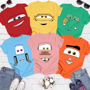 Disney Cars Face Outline Shirt, Disney Vacation Shirt, Cars Party Shirt, Cars Shirt, Disney Matching Shirt, Cars Fun Gift, Disney Shirt