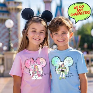 Toy Story Characters Shirt, Buzz and Bo Peep Shirt, Disneyland Trip Shirt, Toy Story Fun Gift, Toy Story Birthday Gift, Toy Story Fun shirt