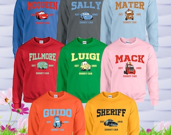 Disney Cars Movie Sweatshirt, Family Trip Matching Hoodies