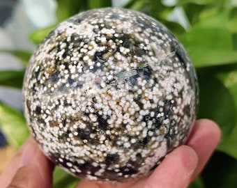 70MM Natural Ocean Jasper Ball,Quartz Sphere,Mineral Samples,Reiki Heal,Crystal Ball,Crystal Gift,Home Decoration,Home Decor,Crystal Sphere