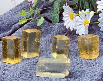 Spar de Islandia natural de alta calidad, espécimen de calcita, roca, espécimen mineral, decoración del hogar, regalos de cristal, curación de Reiki, chakra de cristal 1 pieza