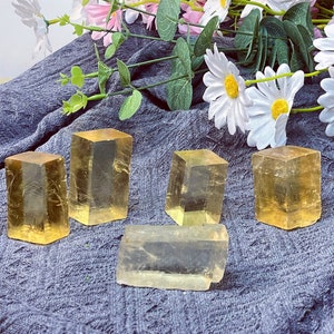 Spar de Islandia natural de alta calidad, espécimen de calcita, roca, espécimen mineral, decoración del hogar, regalos de cristal, curación de Reiki, chakra de cristal 1 pieza