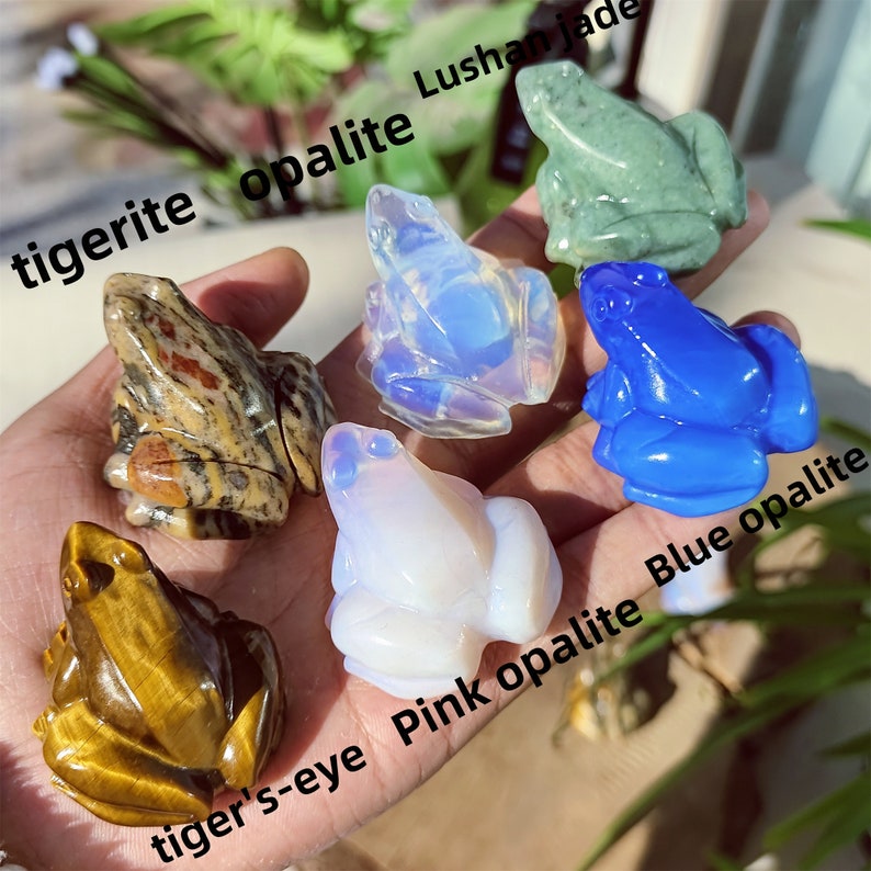 Natural Mixed quartz frog,Lushan jade frog,Quartz Crystal frog,Crystal animal,Home Decoration,Crystal Gifts,Reiki Healing,Crystal chakra 1PC Bild 2