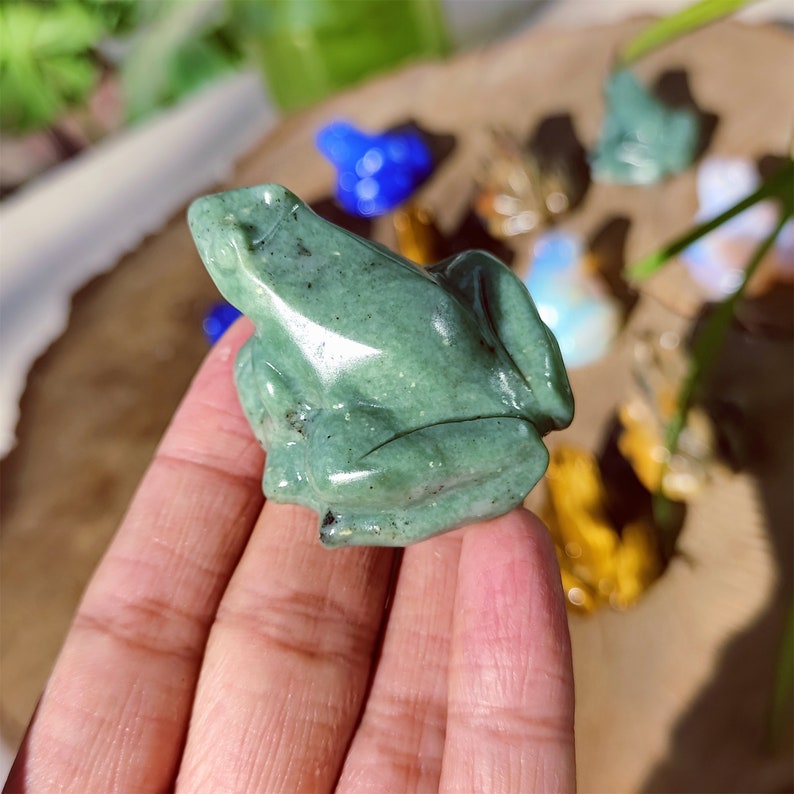 Natural Mixed quartz frog,Lushan jade frog,Quartz Crystal frog,Crystal animal,Home Decoration,Crystal Gifts,Reiki Healing,Crystal chakra 1PC Bild 7