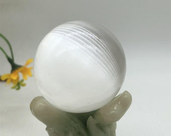 1pc Natural selenite ball,Crystal sphere,Home Decoration,Crystal Gifts,Reiki Healing,Crystal chakra