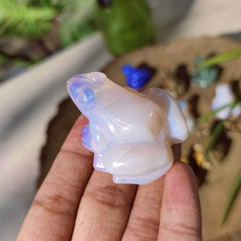 Natural Mixed quartz frog,Lushan jade frog,Quartz Crystal frog,Crystal animal,Home Decoration,Crystal Gifts,Reiki Healing,Crystal chakra 1PC Bild 9