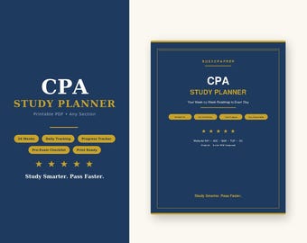 CPA Exam Study Planner PDF | 16-Week Printable Schedule (Instant Download)