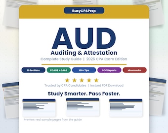 CPA Exam AUD Study Guide | Auditing Attestation Prep 2026 (PDF Download)