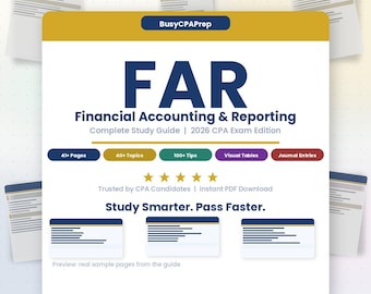 Guide d'étude du FAR pour l'examen CPA | Préparation à l'examen de comptabilité financière (PDF imprimable)