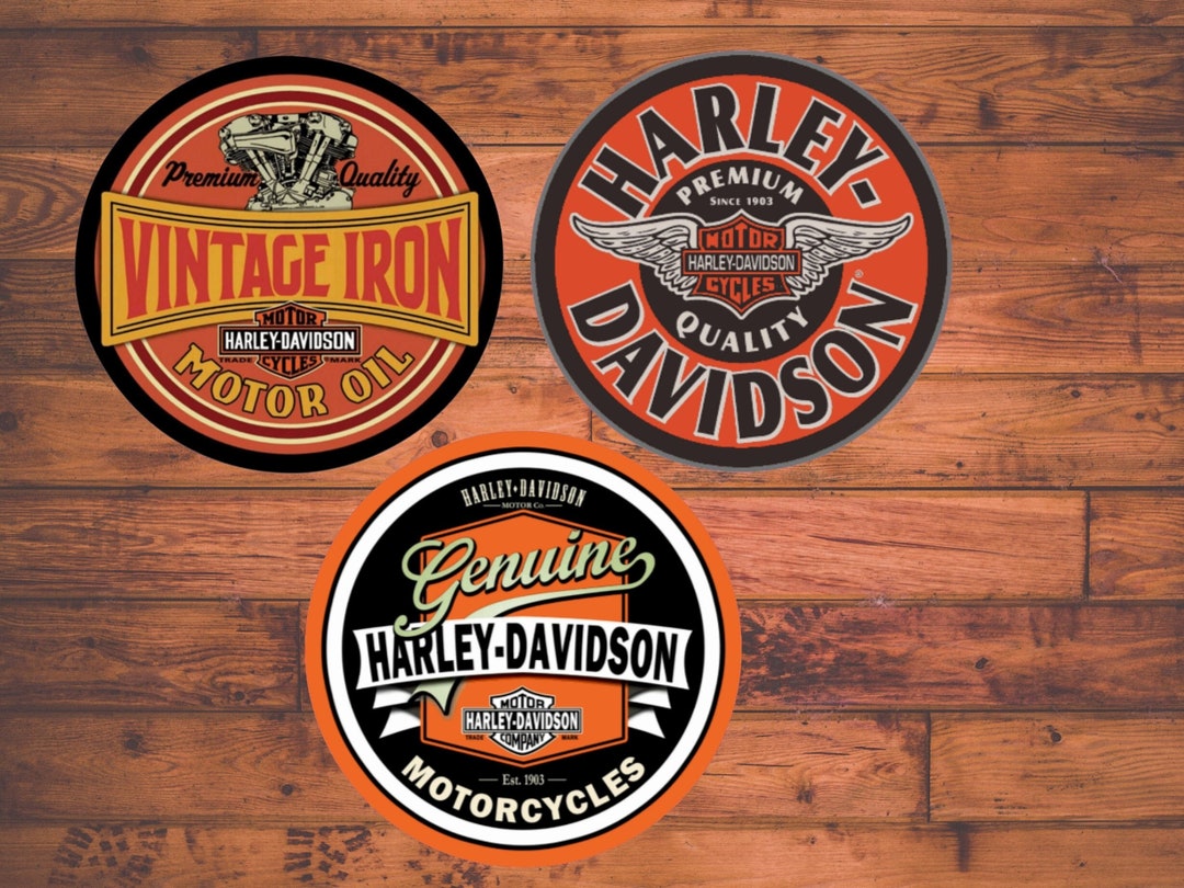 Vintage Harley Decal Harley Davidson Stock Logo Decal Etsy