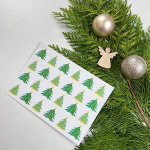 Christmas Card | Christmas postcard with Christmas trees