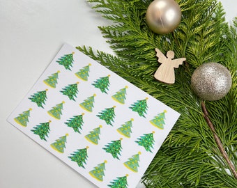 Christmas Card | Christmas postcard with Christmas trees