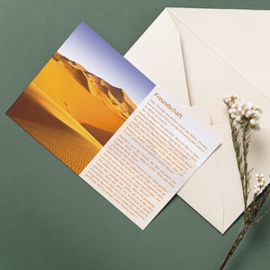 Geschichtenkarte Postkarte Freundschaft Achtsamkeit Sprüche Zitat Geschichte Geschenk