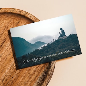 Mindfulness Card Ansichtkaart Eerste Stap Mindfulness Spreuken Quote Gift