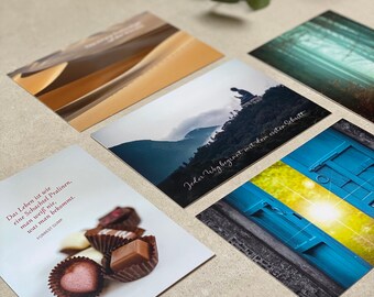 Mindfulness cards Saying cards Postcards with saying as a gift in the gift box