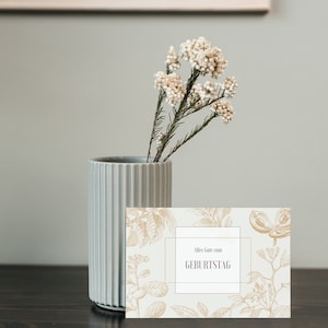 Geburtstagskarte 02 | Karte Geburtstag | Glückwunschkarte | Postkarte | Blumen