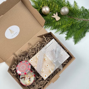 Geschenkbox 11 | Achtsamkeitskarten | Karten mit Zitaten  | Schlüsselanhänger-Kerze-Seife- | Geschenk Weihnachten