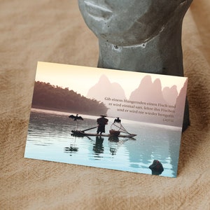 Carte de pleine conscience Carte postale Fischer Mindfulness Dictons Citation Cadeau