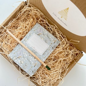 Gift set Time for my thoughts | with notebook and implantable pencil | Sustainable | Self care