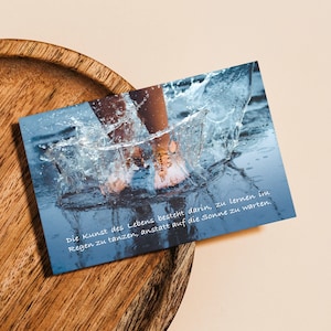 Carte de pleine conscience Carte postale Pluie Pleine conscience Dictons Citation Cadeau