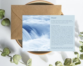 Story Card Postcard Water Mindfulness Sayings Quote History Gift