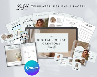 Online Course Creator Bundle, Templates and Designs for Digital Course Creators, eCourse, Online Businesses - Workbooks, Lead Magnets & more