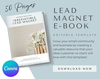 Irresistible Lead Magnet Template - Editable in Canva, Workbook Ebook Template for Businesses, Coaches, Online Course Creators, Life Coaches