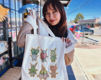 Wooden Forest Spirits Canvas Tote Bag