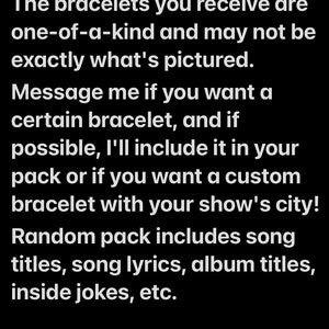 Taylor Swift bracelet pack for trading at The Eras Tour | pack of 10 friendship bracelets image 8