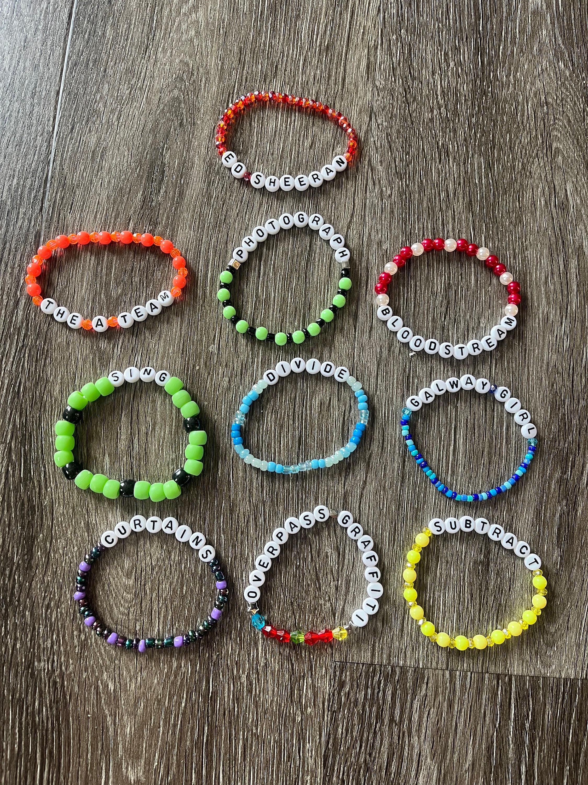 Ed Sheeran Bracelet Pack | Friendship Bracelets for Trading at