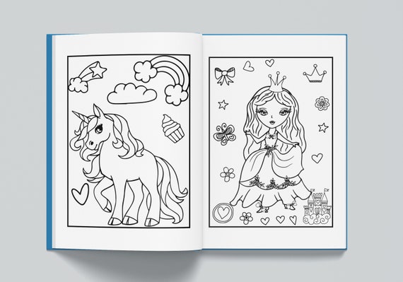 50 printable Coloring pages for children or adults Digital | Etsy