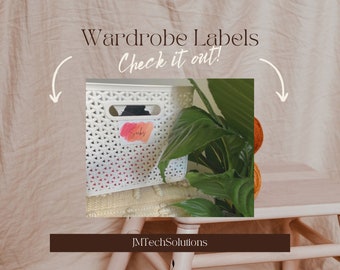 Wardrobe Sticker Templates - Home Organisation - DIY Printable